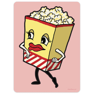 Dancing Popcorn Mini Vinyl Sticker