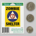 Zombie Shelter Civil Defense Mini Vinyl Sticker