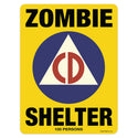 Zombie Shelter Civil Defense Mini Vinyl Sticker