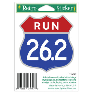 Run Marathon 26.2 Shield Mini Vinyl Sticker