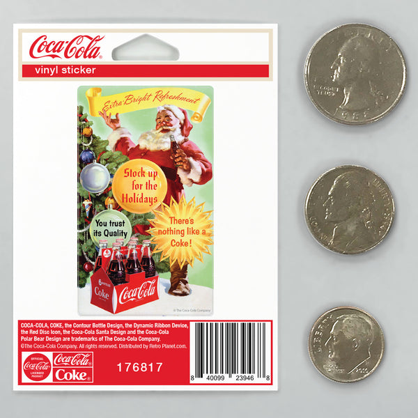 Coca-Cola Santa Extra Bright Refreshment Mini Vinyl Sticker