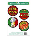 Best Pizza In Town Vinyl Sticker Set of 4
