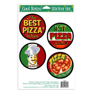 Best Pizza In Town Vinyl Sticker Set of 4
