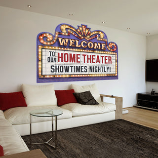 Buy 10 Pieces Wooden Movie Theater Decor Hanging Vintage Theater Room Decor  Classic Home Theater Decor Rustic Movie Room Accessories Wood Movie Living  Room Decor for Cinema Theme Wall Art Signs Plaque