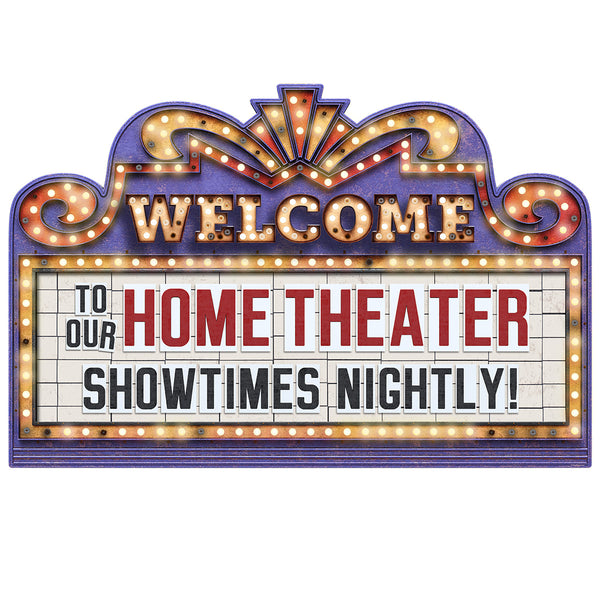 Home Theater Marquee Showtime Nightly Decal