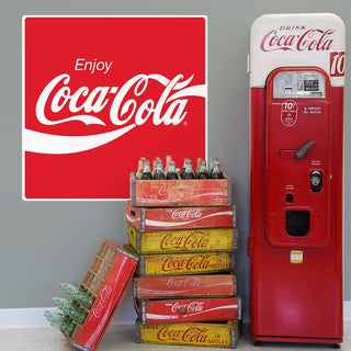 Coca-Cola Enjoy Wave Wall Decal Sticker 80s Style