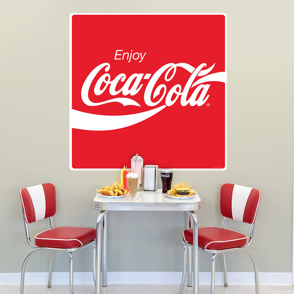Coca-Cola Enjoy Wave Wall Decal Sticker 80s Style