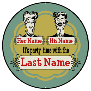 Personalized Drinking-Party Time Sign