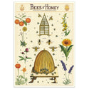 Bees & Honey Plants Vintage Style Poster