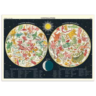 Constellations Astronomy Vintage Style Poster
