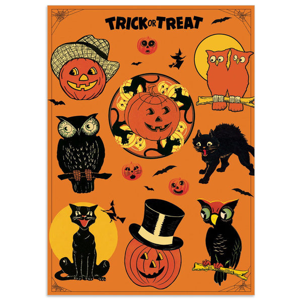 Halloween Trick or Treat Vintage Style Poster
