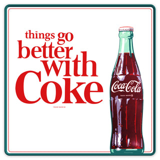 Things Go Better with Coke 1960s Style Metal Sign