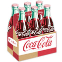 Coca-Cola Bottles Six Pack Carton Metal Sign