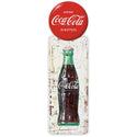 Drink Coca-Cola Green Bottle Pilaster Metal Sign 1960s Style
