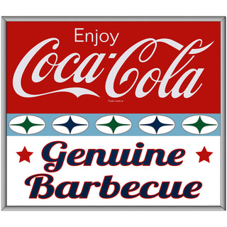 Enjoy Coca-Cola Genuine Barbecue Privilege Metal Sign