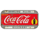 Coca-Cola Bowling Alley Billiards 1930s Deco Style Metal Sign