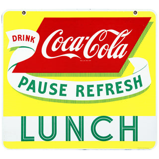 Coca-Cola Pause Refresh Lunch Metal Sign
