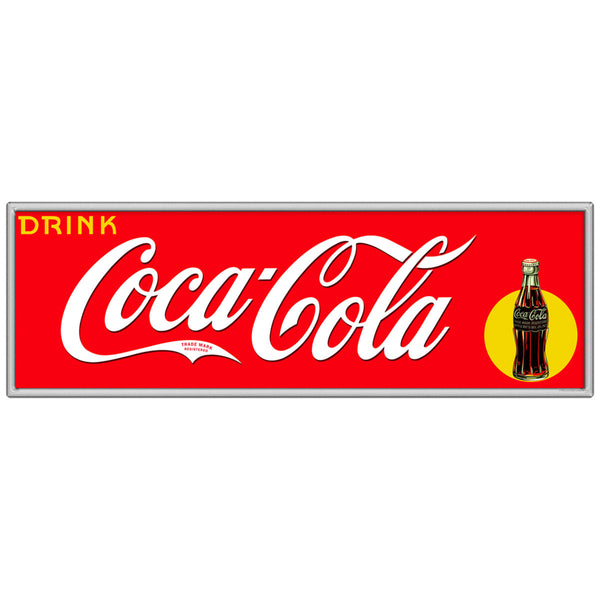 Drink Coca-Cola Deco 1930s Style Metal Sign