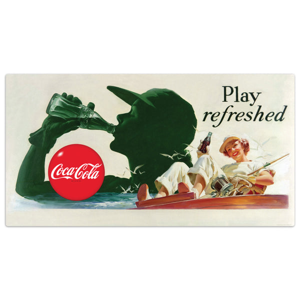 Coca-Cola Play Refreshed Fishing Decal