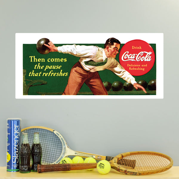 Coca-Cola Pause That Refreshes Bowling Alley Decal