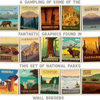National Parks Peel and Stick Wall Border Set of 7