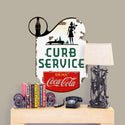 Coca-Cola Curb Service 1940s Style Metal Sign