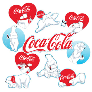 Coca-Cola Polar Bears Vinyl Sticker Set of 10