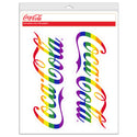 Coca-Cola Script Rainbow LGBTQ Pride Vinyl Decal Set of 2