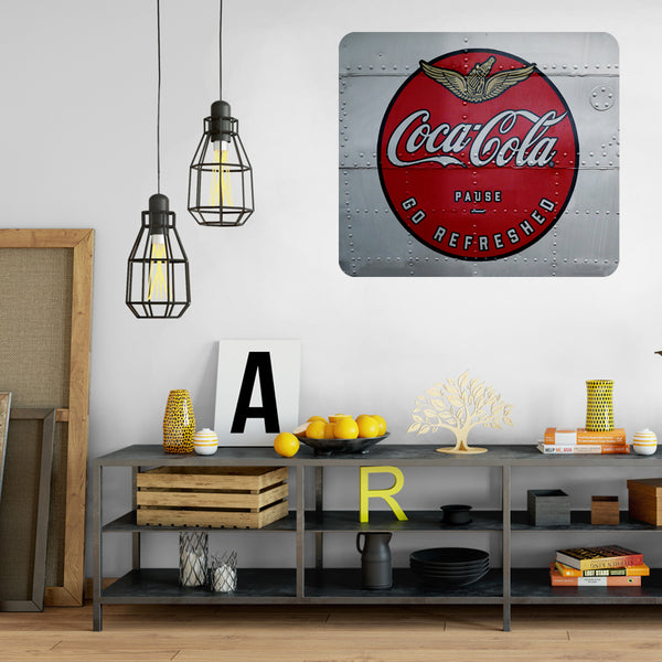 Coca-Cola Pause Go Refreshed Riveted Look Decal