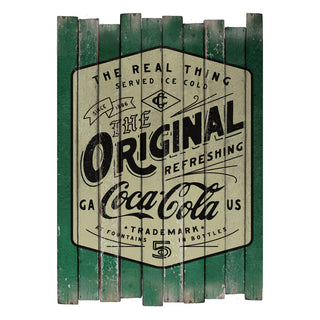 Coca-Cola the Real Thing Weathered Wood Look Decal