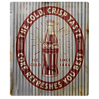 Coke Cold Crisp Taste Corrugated Look Decal