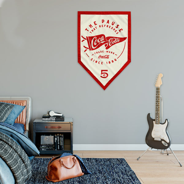 Coca-Cola Pause That Refreshes Pennant Style Decal