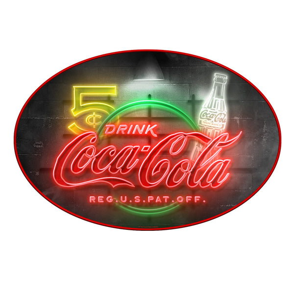 Drink Coca-Cola Neon Look Wall Decal