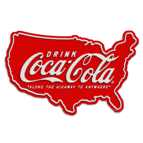 Drink Coca-Cola USA Cut Out Decal Red