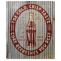 Coke Cold Crisp Taste Corrugated Look Metal Sign