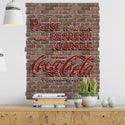 Coca-Cola Pause Refresh Ghost Sign Graphic Faux Brick Mural