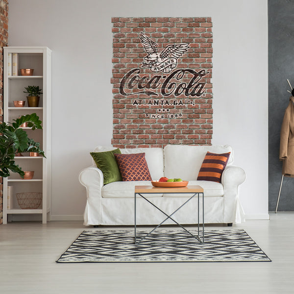 Always Coca-Cola Ghost Sign Graphic Faux Brick Mural
