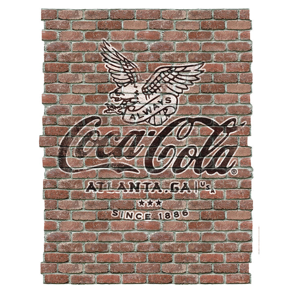Always Coca-Cola Ghost Sign Graphic Faux Brick Mural