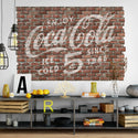 Coca-Cola Since 1886 Ghost Sign Graphic Faux Brick Mural