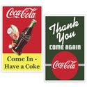 Coca-Cola Come In Come Again Vinyl Door Sticker Set of 2