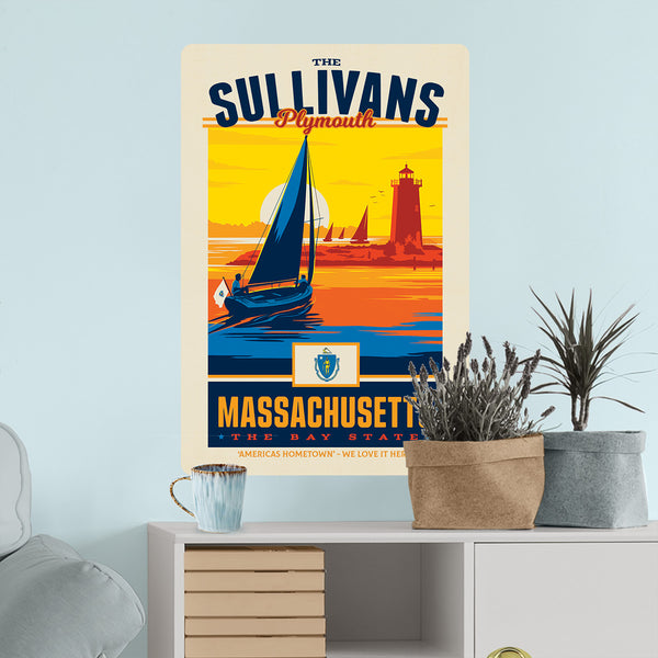 Massachusetts State Pride Personalized Decal