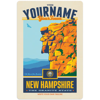 New Hampshire State Pride Personalized Decal