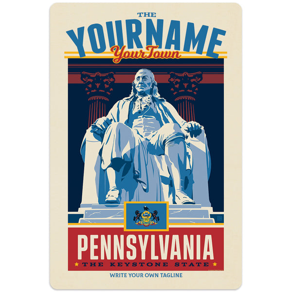 Pennsylvania State Pride Personalized Decal