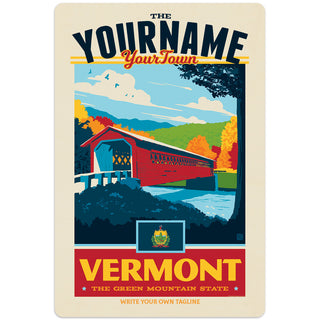 Vermont State Pride Personalized Decal