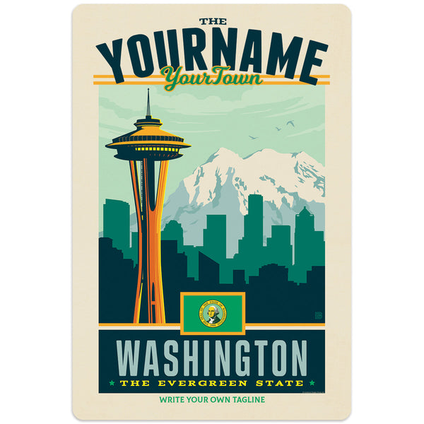 Washington State Pride Personalized Decal