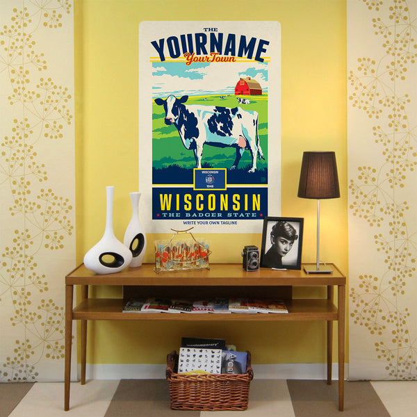 Wisconsin State Pride Personalized Decal