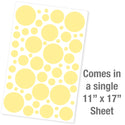 Retro Circles Solid Color Stickers Small Set of 60