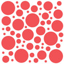 Retro Circles Solid Color Stickers Small Set of 60