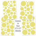 Retro Circles Solid Color Decals Medium Set of 108