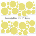 Retro Circles Solid Color Decals Large Set of 58